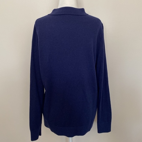 Banana Republic navy blue collared knit sweater - Picture 5 of 11